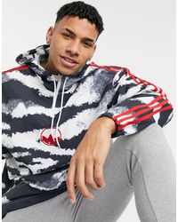 adidas originals authentic hoody in grey dh3852