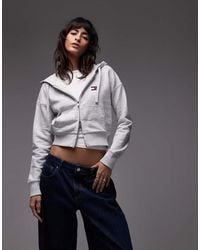 Tommy Hilfiger - Boxy Zip Through Hoodie - Lyst