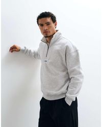 Hollister - Surf Logo 1/4 Zip Sweatshirt - Lyst