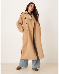 Mango - Premium Wool Blend Maxi Trench Coat - Lyst