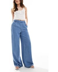 Object - – weit geschnittene hose aus denim-chambray - Lyst
