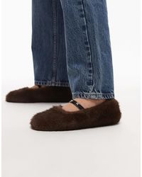 ARKET - – flache mary-jane-ballerinas aus kunstpelz - Lyst