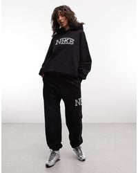 Nike - Studio Fleece Mid-weight Oversized jogger With Logo - Lyst