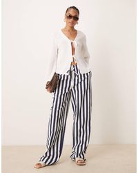ASOS - Tall Linen Look Pull On Trousers - Lyst