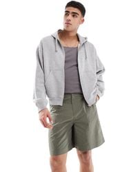ASOS - Long Length Textured Shorts With Workwear Patch - Lyst