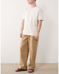 ASOS - Loose Fit Textured Trousers - Lyst