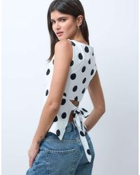 ASOS - Slash Neck Tie Back Tank Top - Lyst