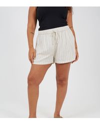 Brave Soul - Curve Stripe Elasticated Waist Shorts - Lyst