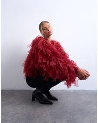 TOPSHOP - – extrem strukturierte strickjacke aus organza - Lyst