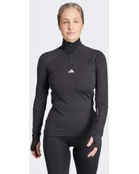 adidas Originals - Top Deportivo De Manga Larga Con Cremallera Corta Techfit Cold.Rdy De - Lyst