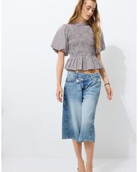 Stradivarius - Short Sleeve Peplum Blouse - Lyst