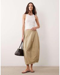 ASOS - Structured Cargo Barrel Midi Skirt - Lyst