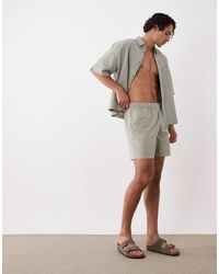 ASOS - Seersucker Mid-length Shorts - Lyst
