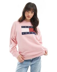 Tommy Hilfiger - Felpa Slavato Con Logo A Bandiera - Lyst