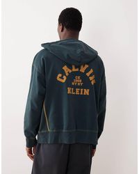 Calvin Klein - Vintage Logo Premium Zip Through Hoodie - Lyst