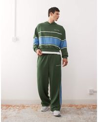 Reclaimed (vintage) - Joggingbroek Met Wijde Pijpen En Zijpaneel - Lyst