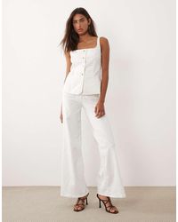 GOOD AMERICAN - Denim Good Waist Palazzo Flare Jean Co-Ord - Lyst