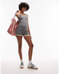 TOPSHOP - Contrast Ruffle Edge Shorts - Lyst