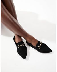 London Rebel - Mocassins à bout pointu et détail boucle - Lyst