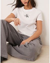 Calvin Klein - – knapp geschnittenes t-shirt - Lyst