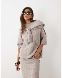 ASOS - Crew Neck T Shirt With Wool Co-Ord - Lyst