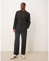 ASOS - Pantalones De Traje Negros De Corte Recto De Sirsaca De -Gris - Lyst