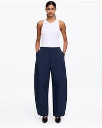 ARKET - Drawstring Cotton Poplin Trousers - Lyst