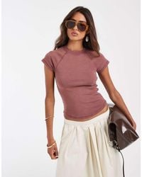 ASOS - Shrunken Raglan Baby Tee - Lyst