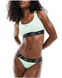 Nike - Fusion Logo Tape Racerback Bikini Top - Lyst