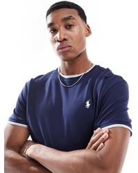 Polo Ralph Lauren - Icon Logo Tipped Pique T-shirt Classic Oversized Fit - Lyst