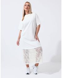 Yours Clothing - Lace Trim Maxi Dress - Lyst
