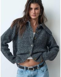ASOS - Waisted Collared Cardigan - Lyst