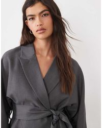 Gina Tricot - Tie Waist Tailored Blazer Co-ord - Lyst