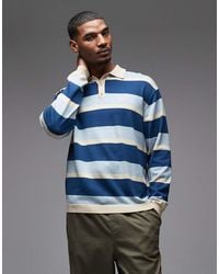 Parlez - Pipe Long Sleeve Striped Knit Polo Shirt - Lyst