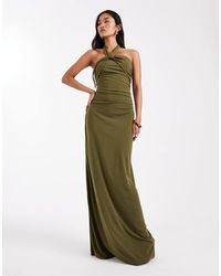 Six Stories - Bridesmaids Stretch Halter Neck Maxi Dress - Lyst