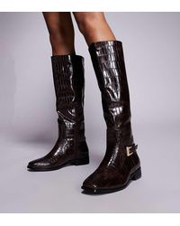 Public Desire - Mackie Knee Boots With Buckle - Lyst