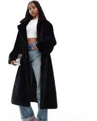 ASOS - Asos Design Tall Longline Chuck On Faux Fur Coat - Lyst