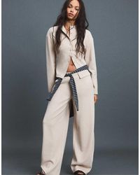 Stradivarius - Stand-collar Knit Cardigan - Lyst
