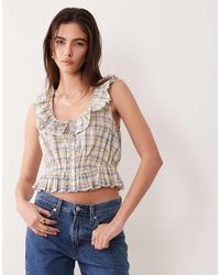 Abercrombie & Fitch - Ruffle Milkmaid Top - Lyst