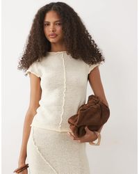 Mango - Aitana Textured Sleeveless Top - Lyst