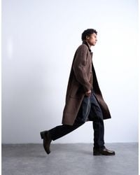 TOPMAN - Premium Wool Blend Raglan Over Coat - Lyst