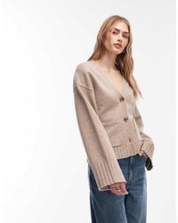 & Other Stories - Wool Blend Cardigan With Cinched Waist And Volume Sleeves - Lyst