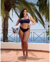 ASOS - Asos design curve – courtney – strukturiertes cropped-bikinioberteil - Lyst