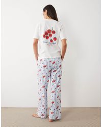 Threadbare - – pyjama mit tomaten-print und gestreifter hose - Lyst