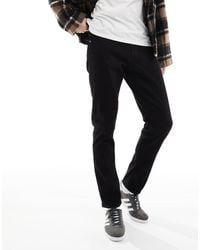 Jack & Jones - Vaqueros Negros De Corte Tapered Slim Glenn De Intelligence - Lyst
