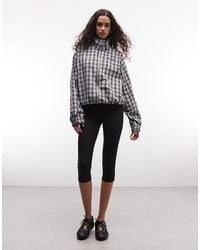 Collusion - Plaid Nylon Funnel Neck Track Jacket - Part Of A Set - Lyst
