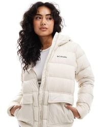 Columbia - Chaqueta Oscuro Con Capucha De Plumón Harmony Falls De -Beis Neutro - Lyst