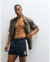 ASOS - Short Length Swim Shorts With Embroidery - Lyst