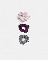 Stradivarius - Set Of 3 Satin Scrunchies - Lyst