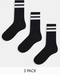 Jack & Jones - 3 Pack Striped Tennis Socks - Lyst